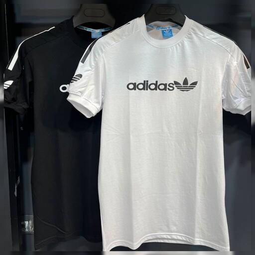 تیشرت یقه گرد ADIDAS رنگبندی سفید و مشکی (لطفا قبل از خرید موجودی بگیرین)